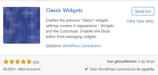 WordPress Bileşenleri Eski Haline Getirme